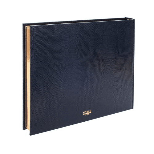Image showing the Jubilee Lined Landscape Visitors Book, 22 x 28.5cm, Navy product.