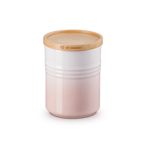 Image showing the Stoneware Medium Storage Jar, 10cm, Shell Pink product.