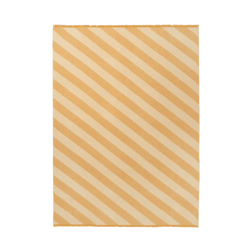 Image showing the Fishbone Throw, H190cm x W130cm, Yellow Ochre product.