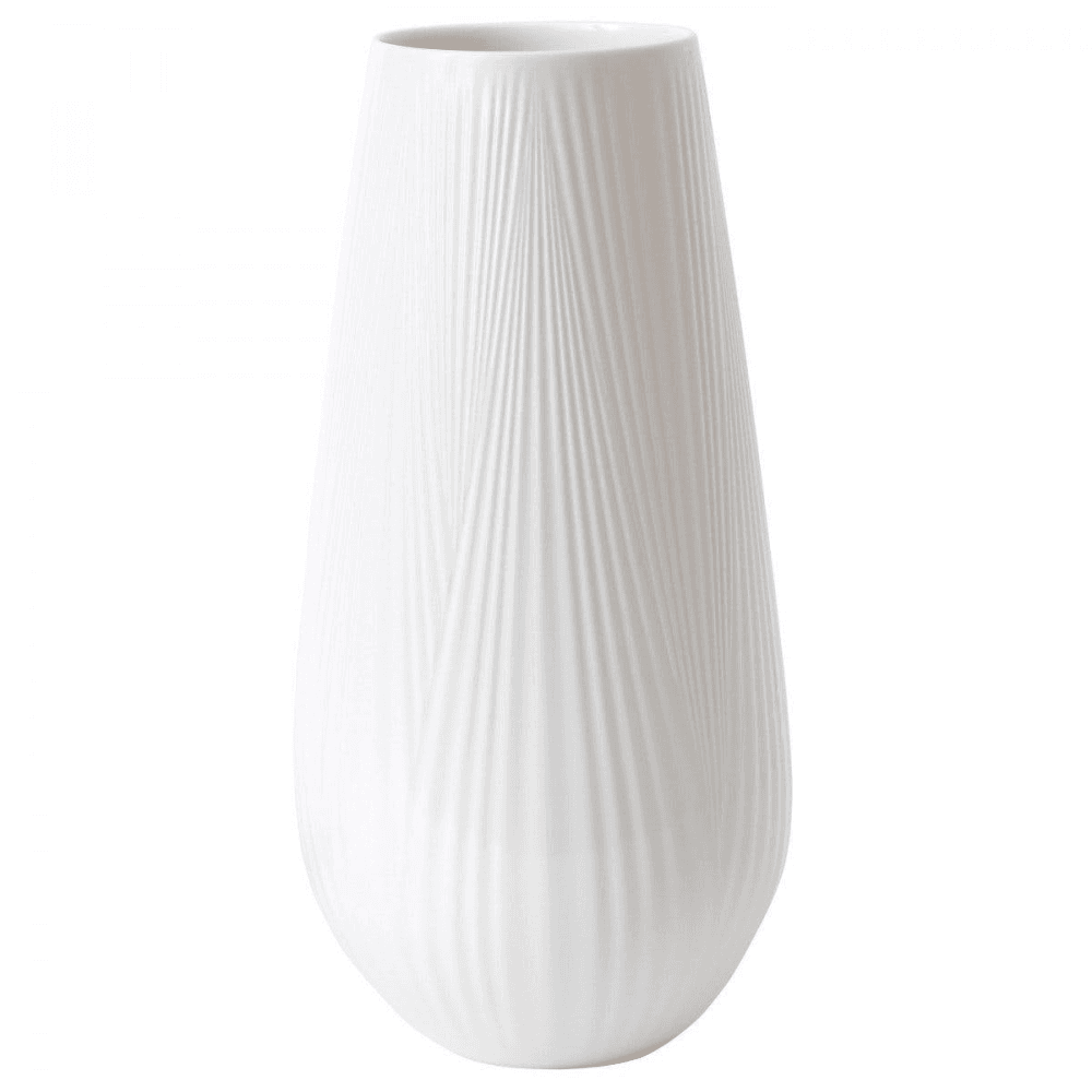 White Folia Tall vase, 30cm