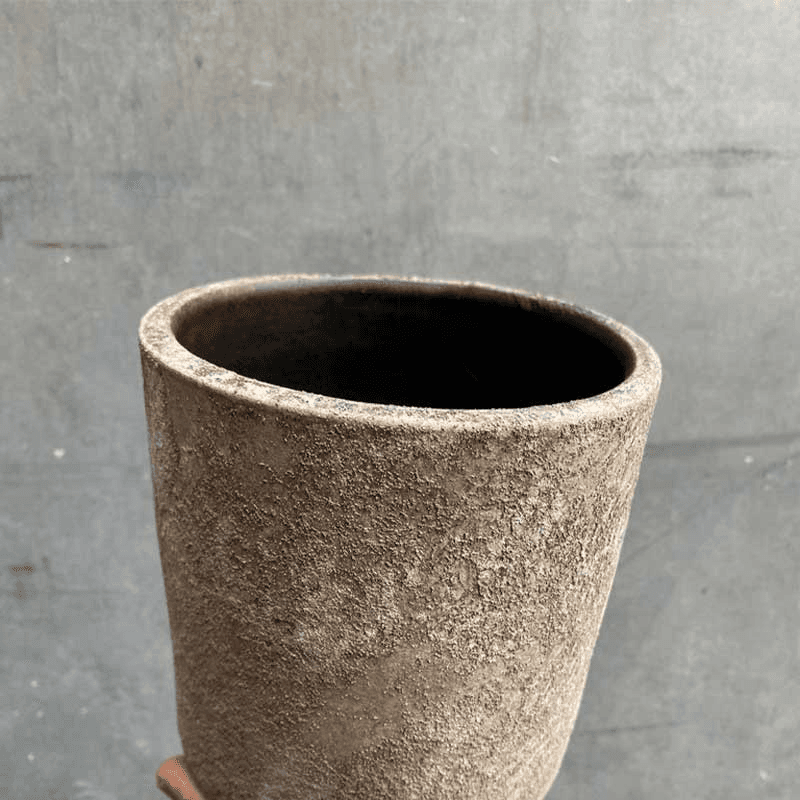 Kew Eclectic Orangery Handthrown Planter, D21cm, Aged Bark