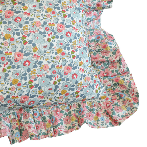 Image showing the Betsy Candyfloss Ruffle Oblong Cushion, 38 x 53cm, Grey product.