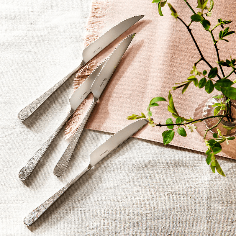 Skye Set of 4 Steak Knifes, L23cm, Stainless Steel