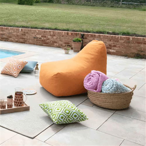 Image showing the Beanbag Style Chair, Burnt Orange product.