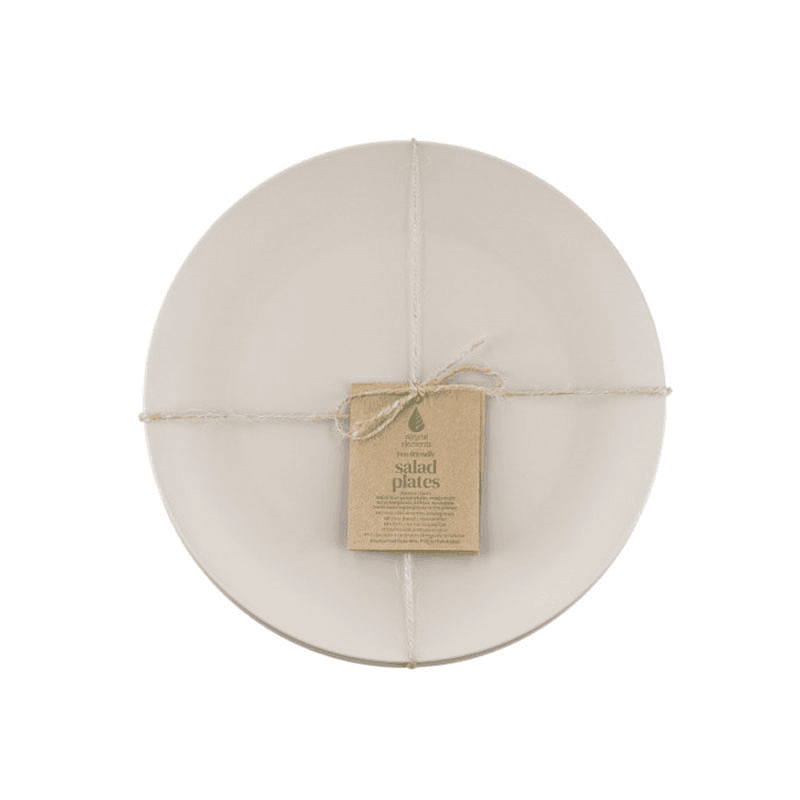 Natural Elements Eco-Friendly Recycled Plastic Side Plates, Set of Four, D20cm
