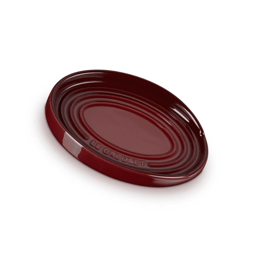 Image showing the Stoneware Oval Spoon Rest, Garnet product.