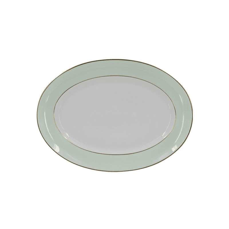 Sous Le Soleil Oval Platter, W31 x L42cm, Matt Gold Classic Celadon