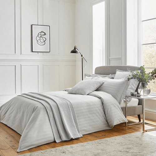 Image showing the Adan Duvet Cover, Super King, Silver product.