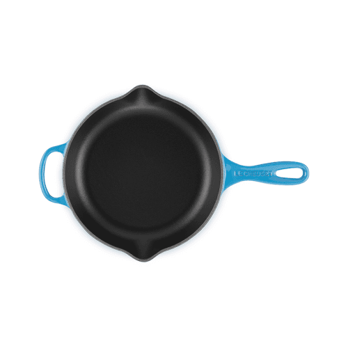 Image showing the Signature Cast Iron Skillet with Metal Handle, 23cm, Azure product.