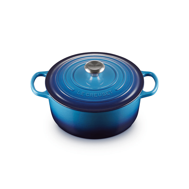 Signature Cast Iron Round Casserole, 26cm, Azure