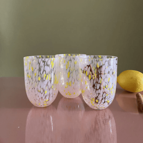 Image showing the Confetti Set of 6 Tumblers, 200ml, Rosa & Yellow product.