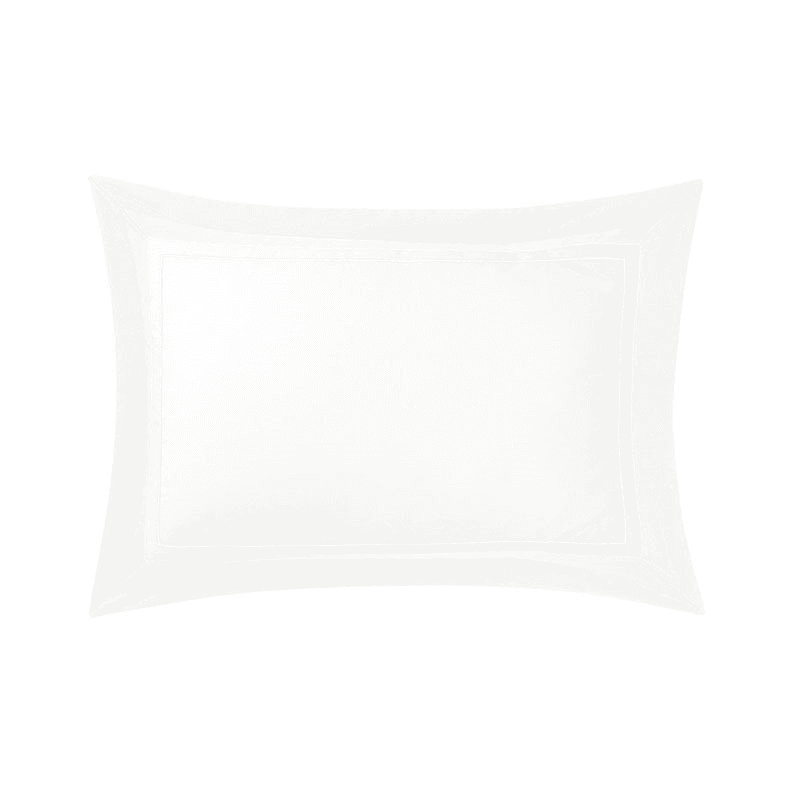Lutece - 300 Thread Count Egyptian Cotton Sateen Standard Pillowcase, 50 x 75cm, Blanc