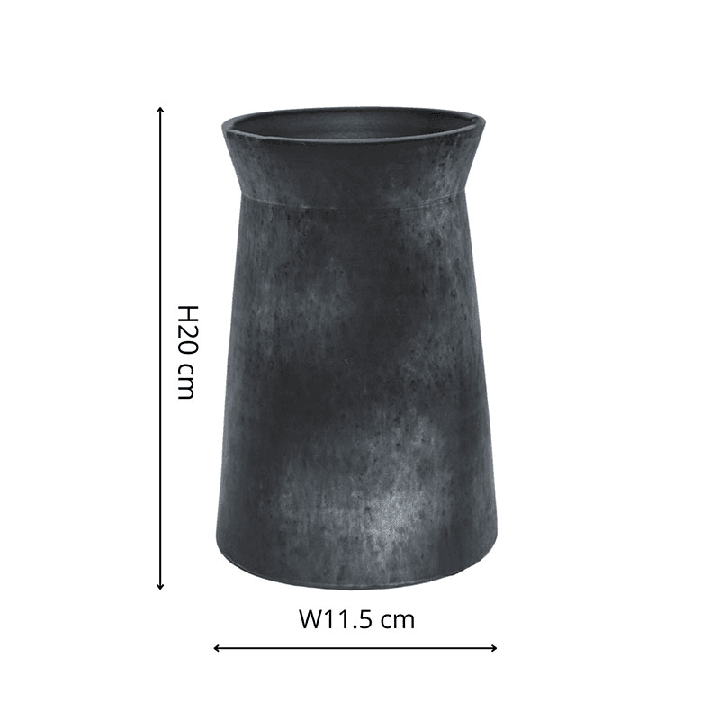 Kew Eclectic Orangery Handthrown Vase, D20cm, Basalt