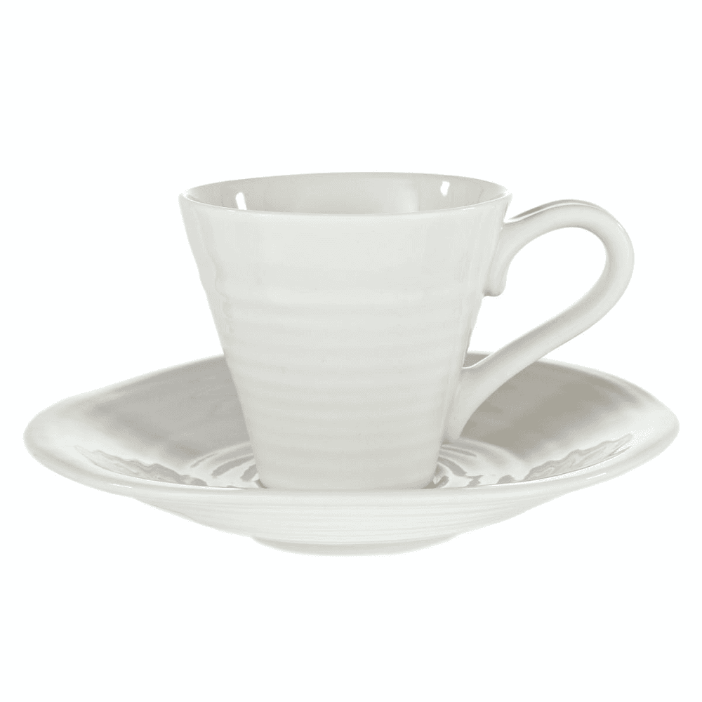 Ceramics Pair of espresso cup and saucers, 8cl, White