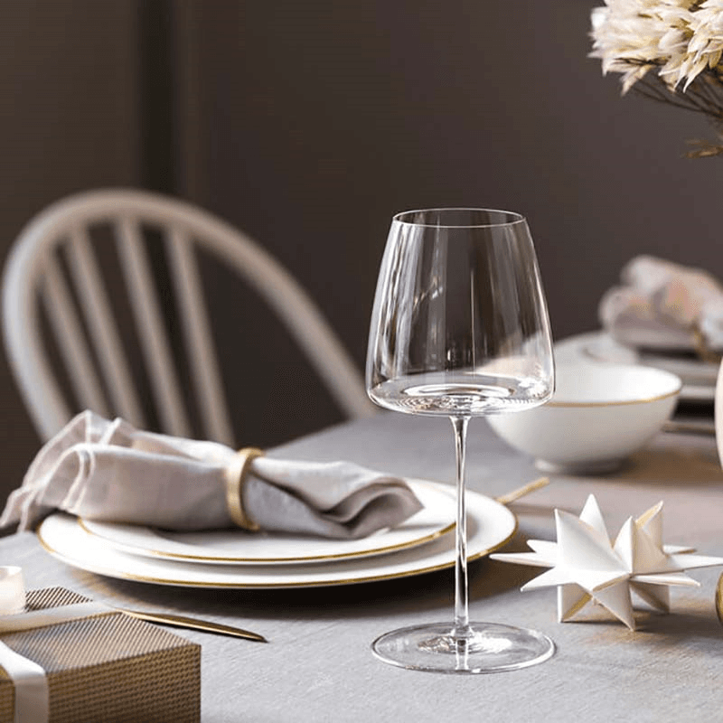 MetroChic Set of 2 White Wine Glasses, 125ml, Clear