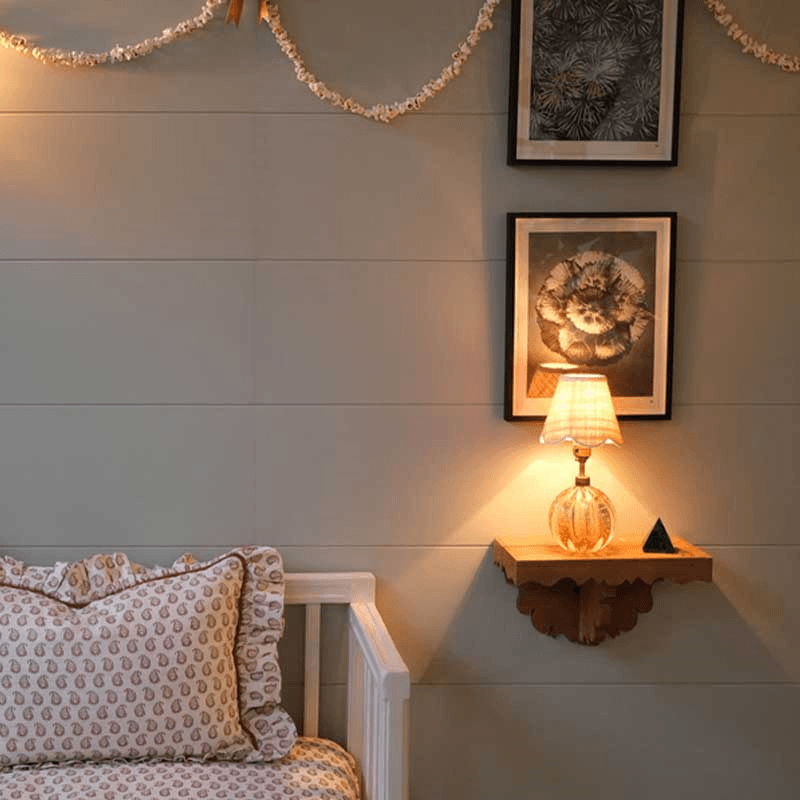 Raffia Scallop Candle Lampshade, Cream Trim