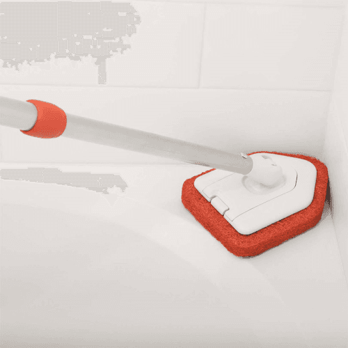 Image showing the Extendable tub & tile scrubber, Silver/Grey product.