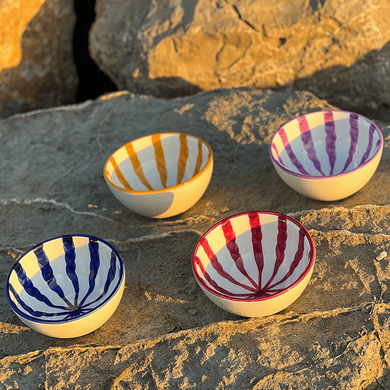 Wave Set of 4 Breakfast Bowls, D16cm, Multi