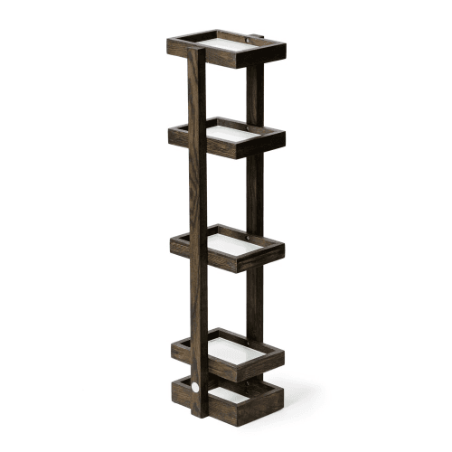 Image showing the Mezza Washstand, H73 x W17.4 x D18.4cm, Dark Brown product.