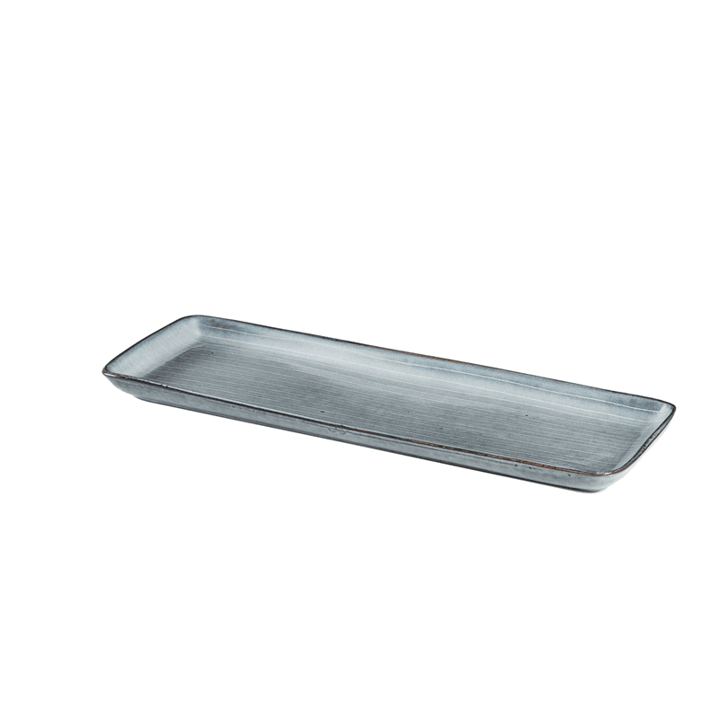 Nordic Sea Rectangular Platter, 12.5 x 35cm, Blue