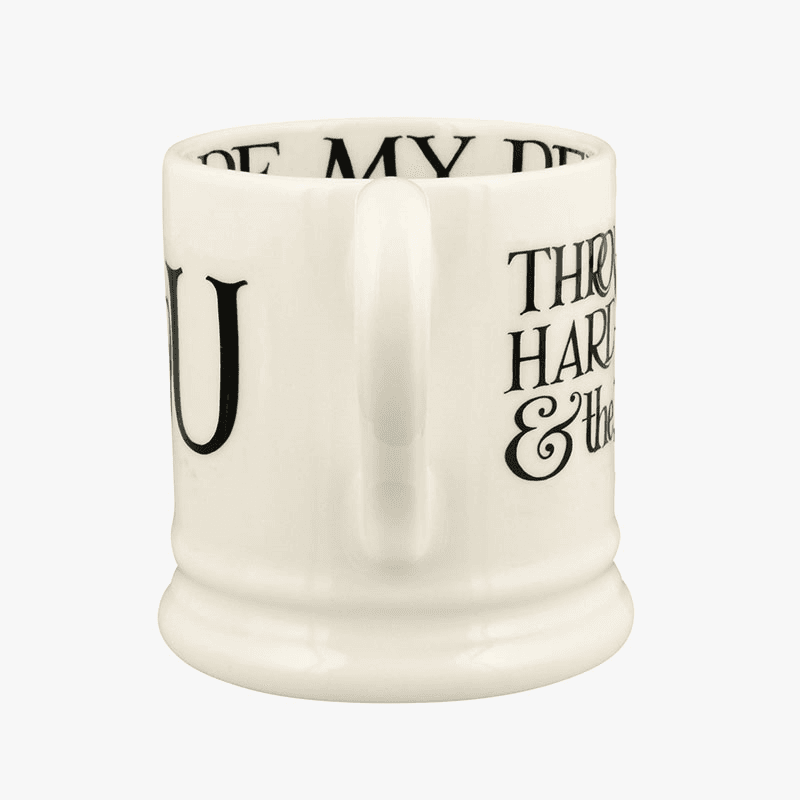 Black Toast Set of 2 You & Me Mugs, 300ml, Cream