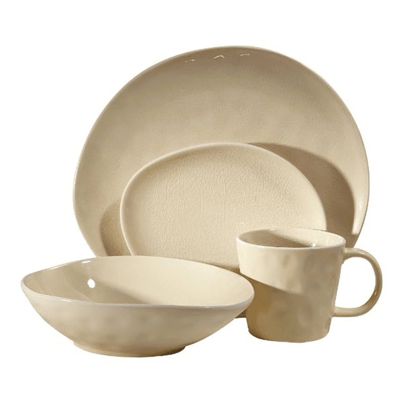 Vie Naturelle 16 Piece Dinner Set, Cream