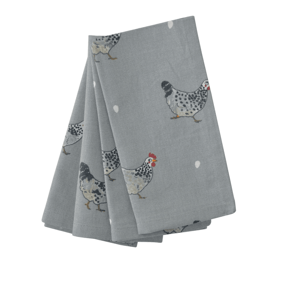 Chicken Set of 4 napkins, 40 x 30cm, Fabric