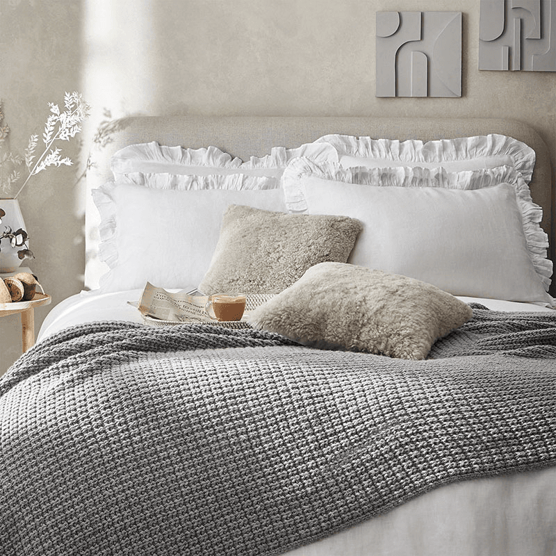 Curly Sheepskin Cushion, 40 x 40cm, Oatmeal