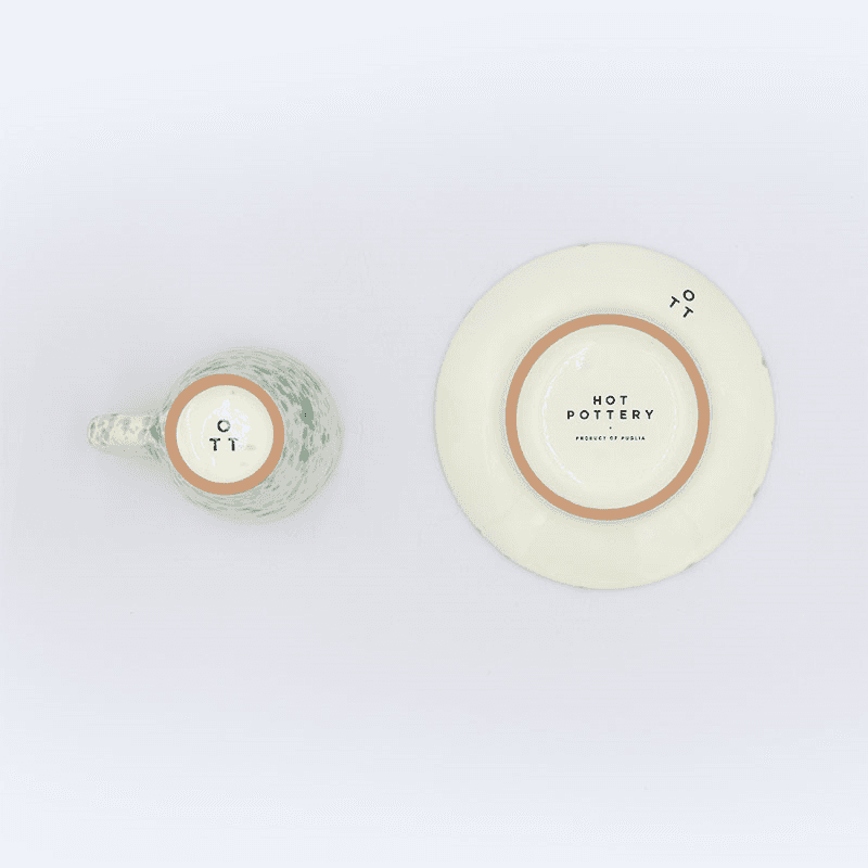 Splatter Espresso Cup & Saucer, D6.5cm, Pistachio