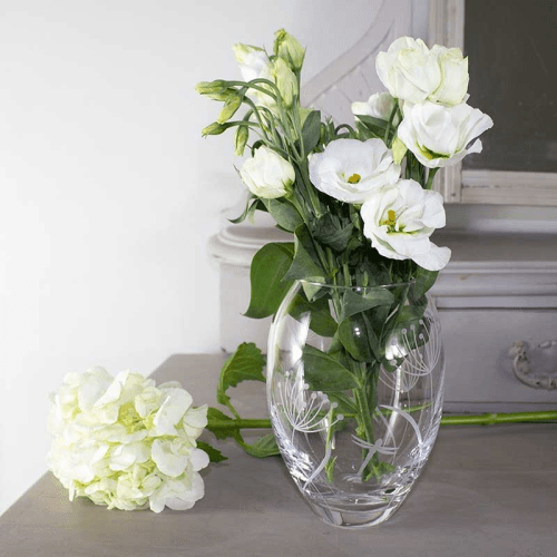 Image showing the Dragonfly Small Barrel Vase, H14.5cm, Clear product.