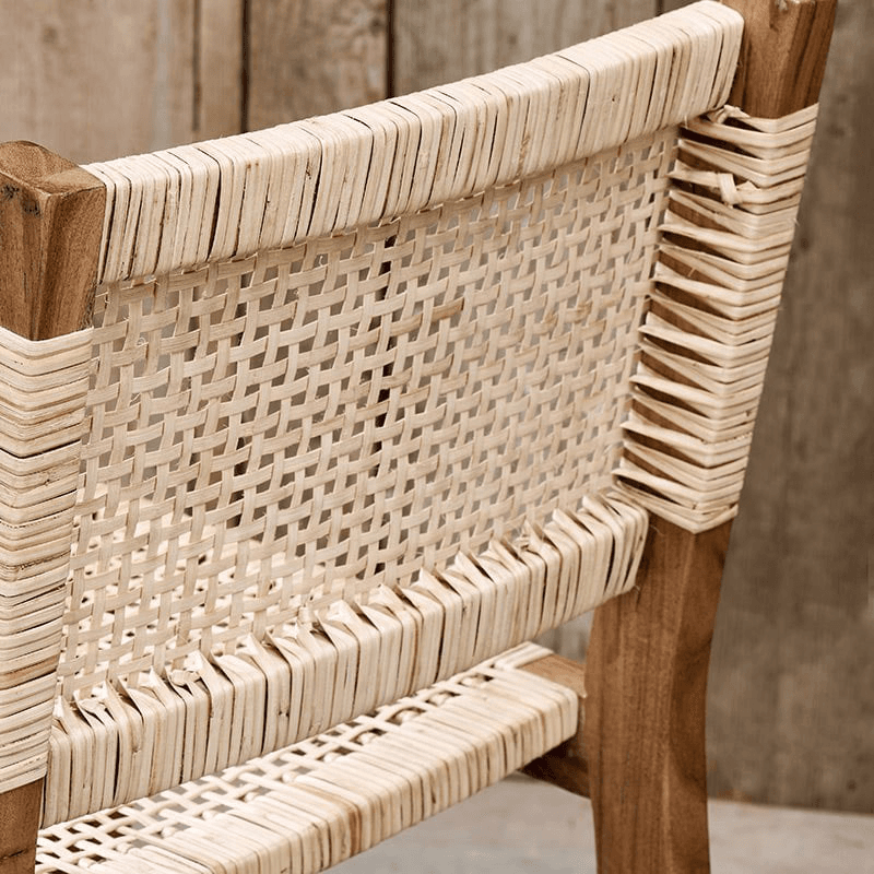 Madrisana Acacia & Rattan  Bar Stool, H105cm, Natural