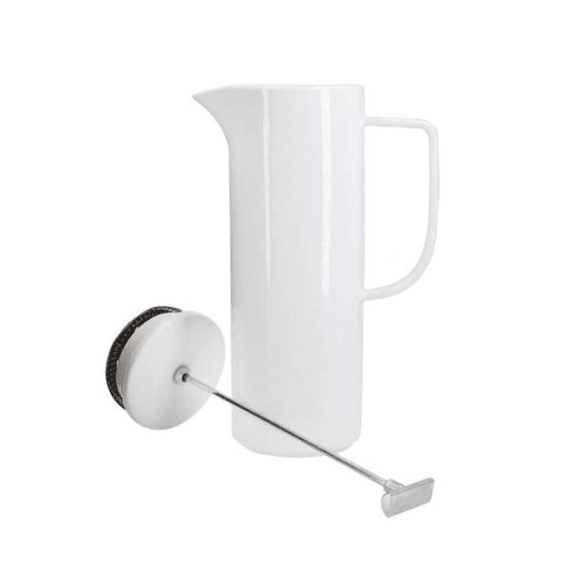 Ceramic Cafetière 8 Cup, 1.2L, White