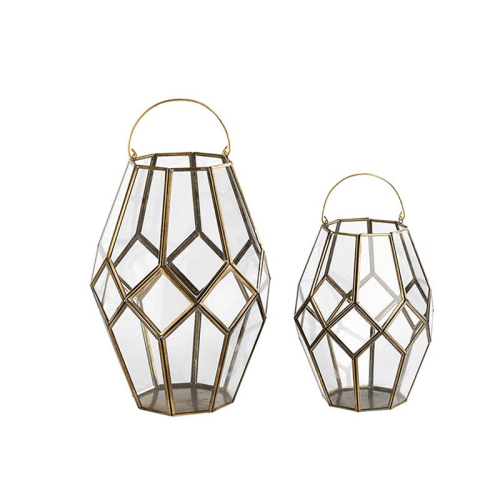 Image showing the Mohani Lantern, H26cm, Antique Brass product.