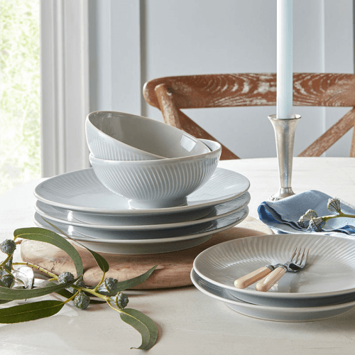 Image showing the Arc 12 Piece Tableware Set, Grey product.