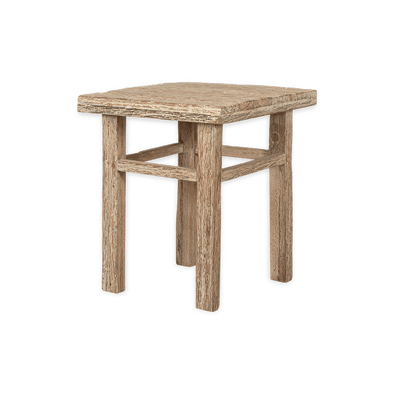Ibo Reclaimed Wood Side Table, Natural