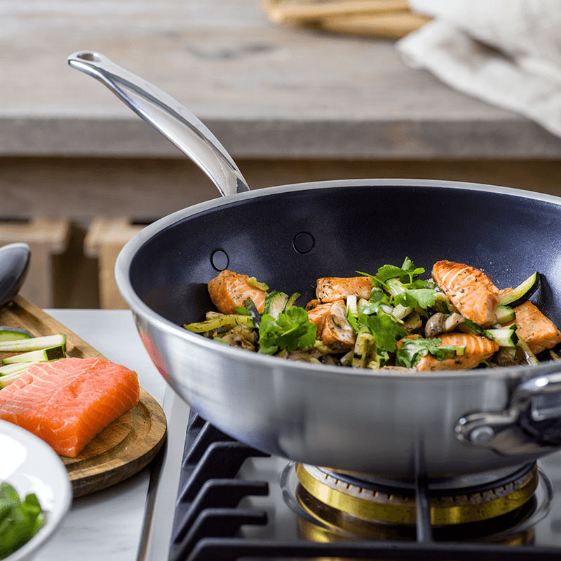 Premiere Non-Stick Wok, 30cm, Stainless Steel