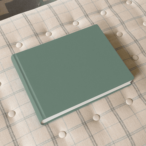 Image showing the Luxury Leather Landscape Photo Album, 30.5 x 39cm, Pistachio product.
