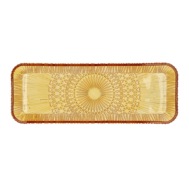 Kusintha Serving Dish, L38 x W14cm, Amber