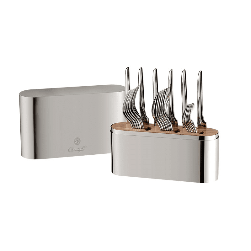 Concorde 24-Piece Cutlery Set with Case, Silver