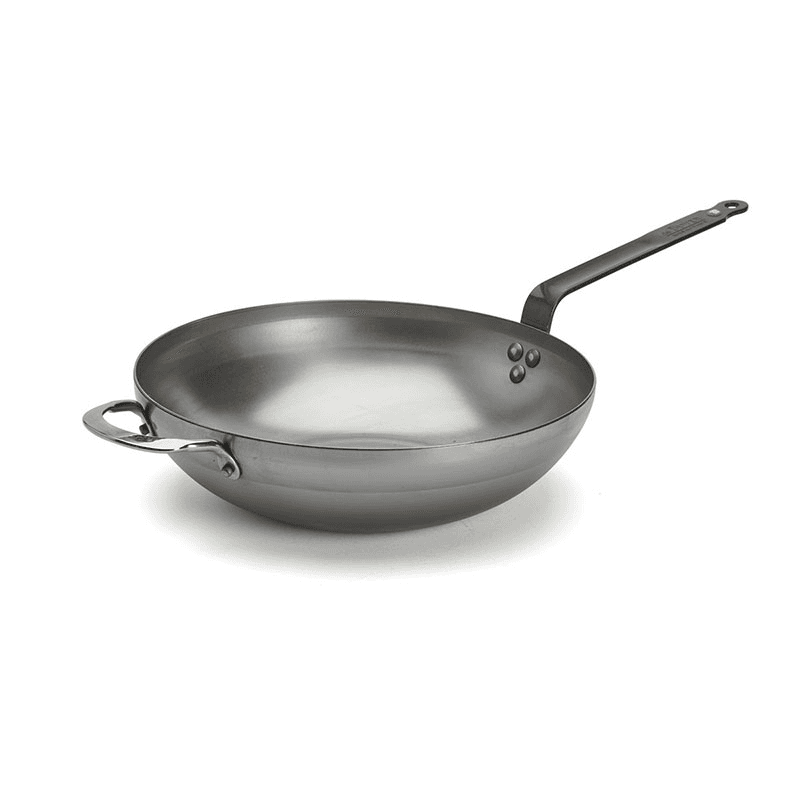 Mineral B Wok, 32cm, Silver