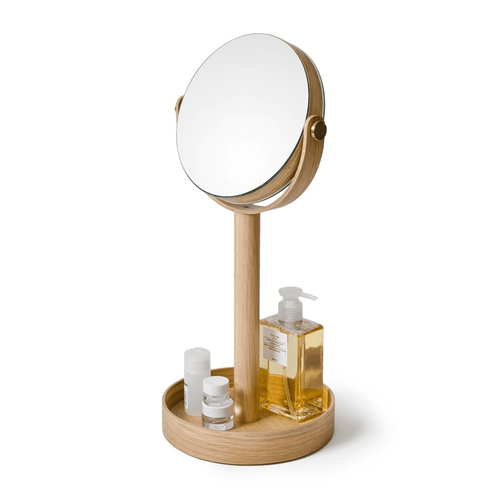 Close Up Mirror, H45 x W19.5 x D19.5cm, Oak