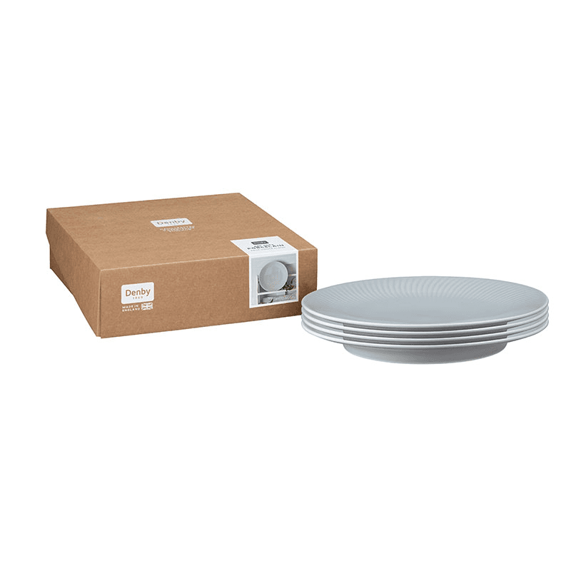 Arc Set of 4 Dinner Plates, D27.5cm, Grey