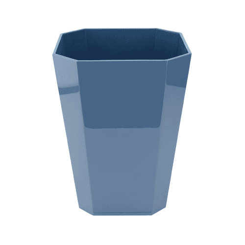 Image showing the Octagonal Lacquer Bin, H30cm, Denim product.