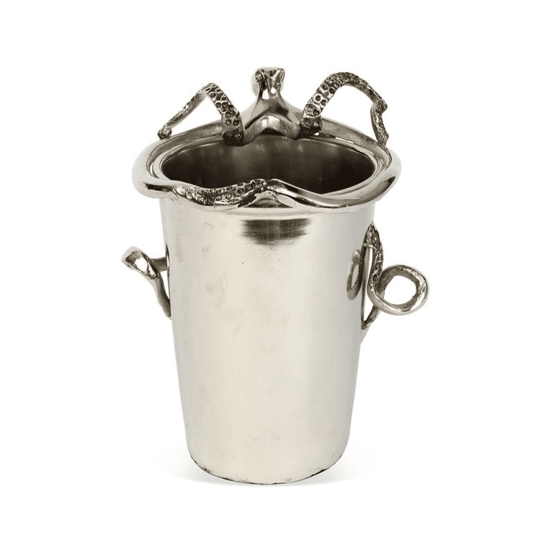 Octopus Ice Bucket, D20 x H24cm, Silver