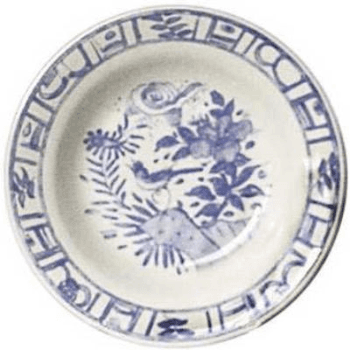 Image showing the Gien- Oiseau Bleu, Soup Plates, Set of 4 product.