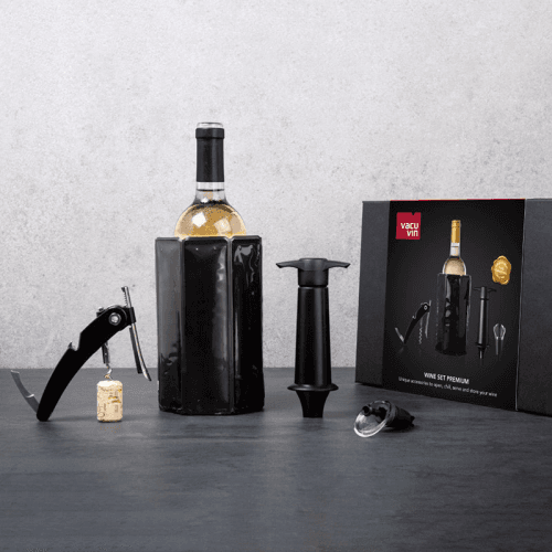 Image showing the Premium 4 Piece Wine Set, Black product.