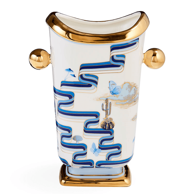 Druggist Tall Vase, H27cm, Blue