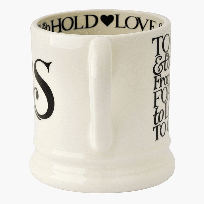 Black Toast Set of 2 Mr & Mrs Mugs, 300ml, Cream