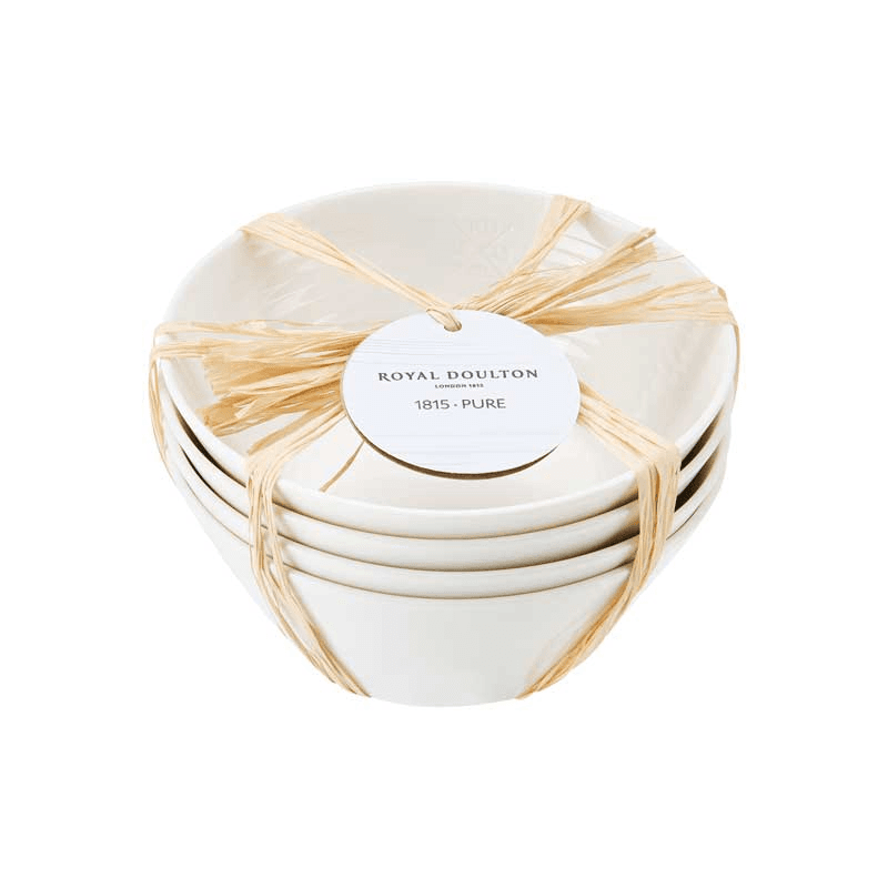 Pure Cereal Bowls Set of 4, D16cm, White