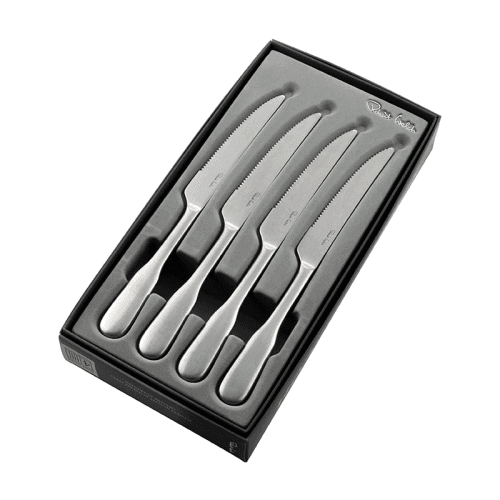 Image showing the Fiddle Vintage Set of 4 Steak Knifes, Stainless Steel product.